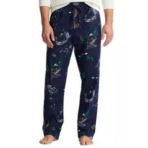 Polo Ralph Lauren Men’s Scenic Flannel Lounge Pants Medium M Outdoor Fishing PJ